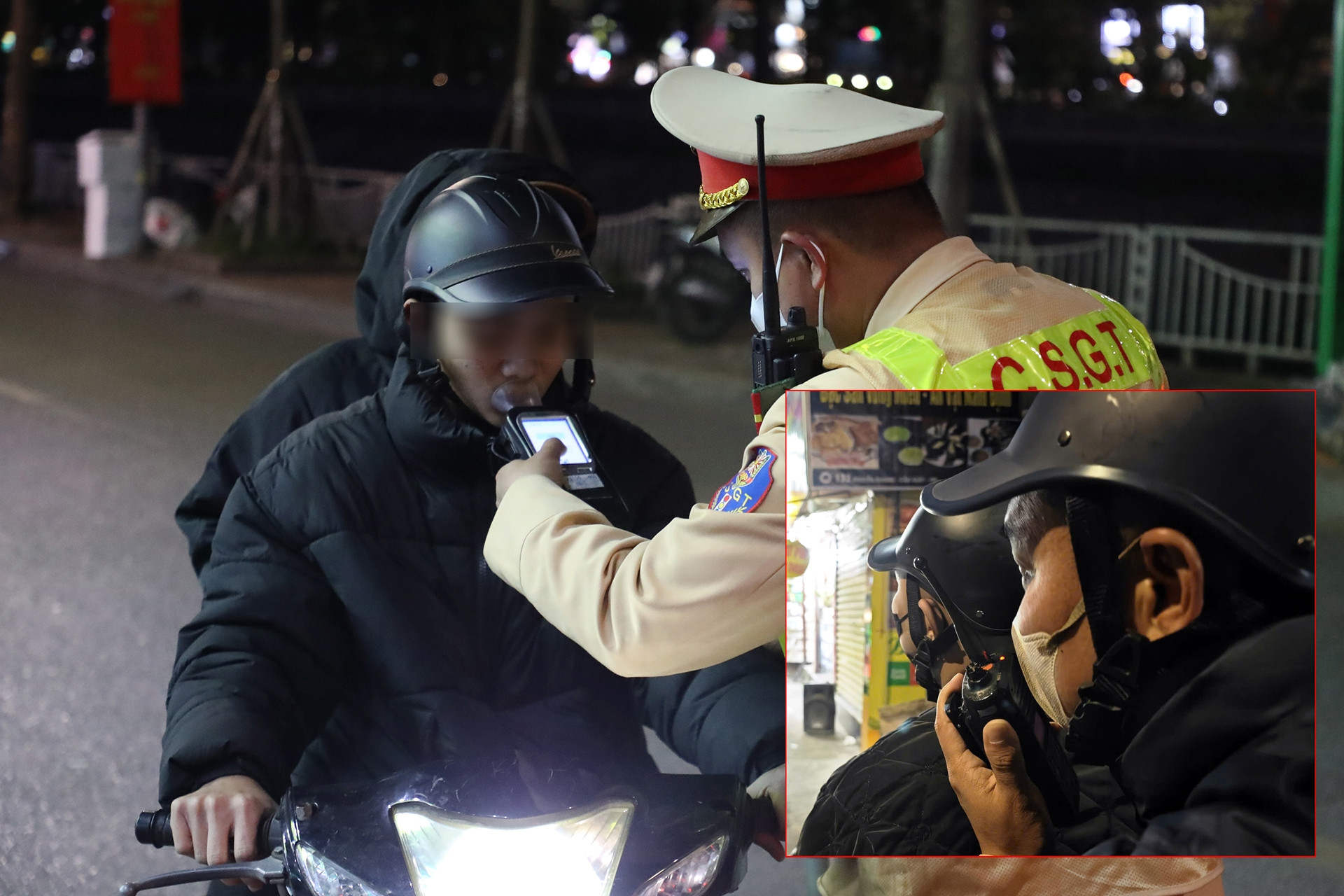 Cảnh sát hóa trang gần nhà hàng, ghi hình tài xế uống rượu bia vẫn lái xe