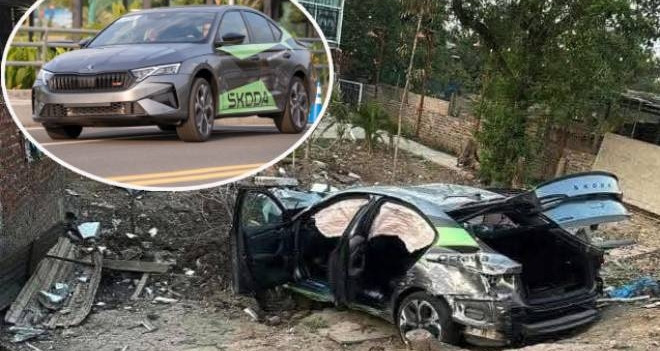 Chuyên gia cảnh báo sau vụ lái thử xe Skoda Octavia mất kiểm soát đâm thủng tường