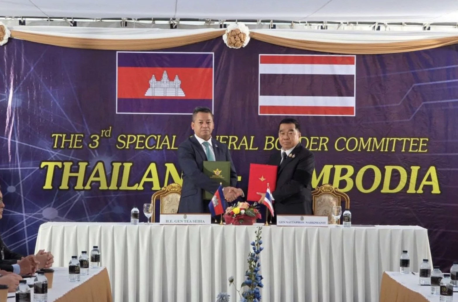 Thái Lan và Campuchia đã ký thỏa thuận ngừng bắn. Ảnh: Quân đội Thái Lan