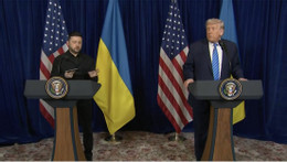 Tổng thống Mỹ Trump và người đồng cấp Ukraine Zelensky. Ảnh: Sky News