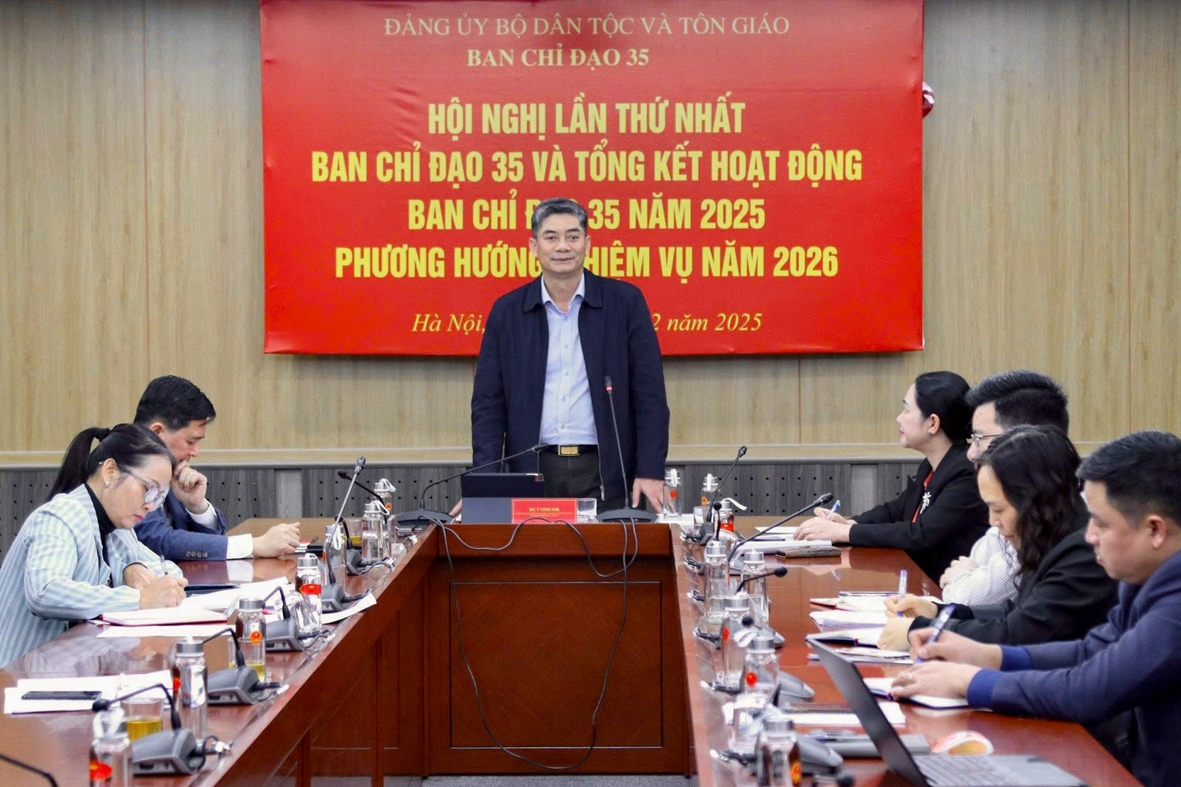 Thứ trưởng Y Vinh Tơr chủ trì Hội nghị Ban Chỉ đạo 35 của Đảng bộ Bộ Dân tộc và Tôn giáo