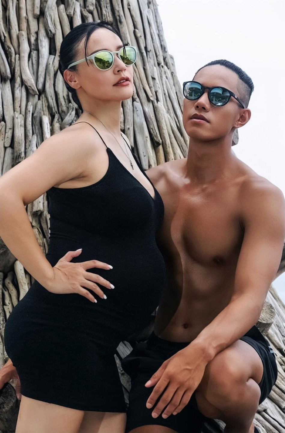 安歆澐(左)今年二月發現自己再懷孕。(圖/翻攝自安歆澐 臉書).jpg