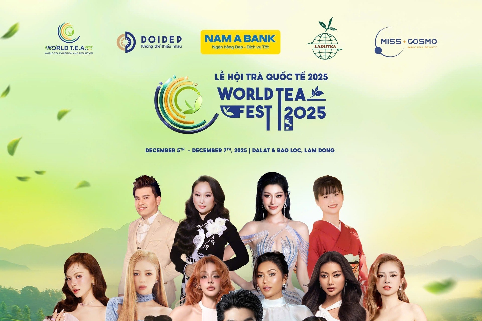 Dàn sao Việt và 80 người đẹp Miss Cosmo dự Lễ hội Trà Quốc tế 2025