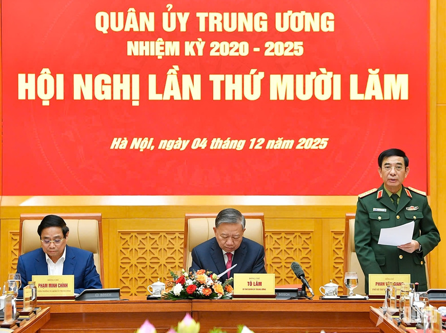 Tổng Bí thư Tô Lâm, Bí thư Quân ủy Trung ương chủ trì Hội nghị Quân ủy Trung ương lần thứ mười lăm