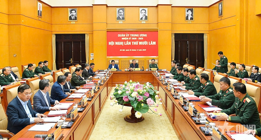 Tổng Bí thư Tô Lâm, Bí thư Quân ủy Trung ương chủ trì Hội nghị Quân ủy Trung ương lần thứ mười lăm