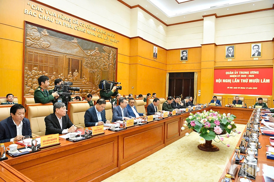 Tổng Bí thư Tô Lâm, Bí thư Quân ủy Trung ương chủ trì Hội nghị Quân ủy Trung ương lần thứ mười lăm