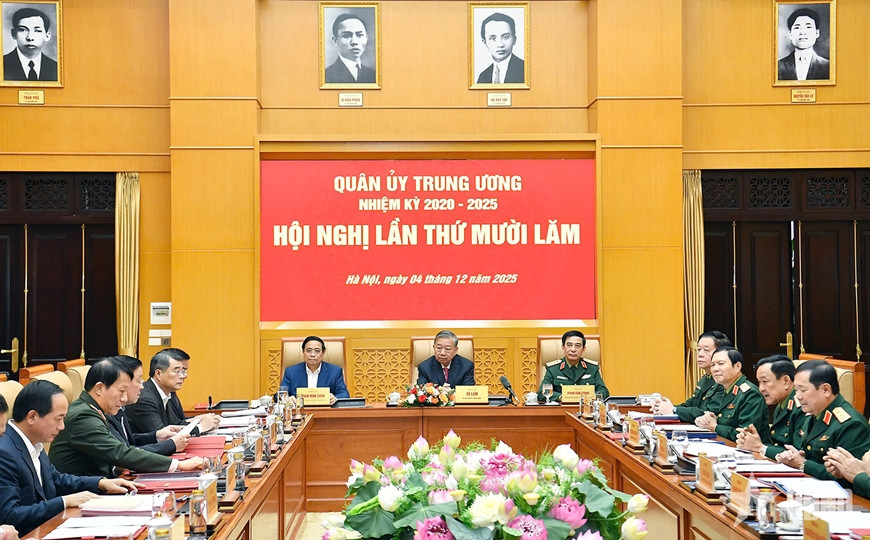 Tổng Bí thư Tô Lâm, Bí thư Quân ủy Trung ương chủ trì Hội nghị Quân ủy Trung ương lần thứ mười lăm