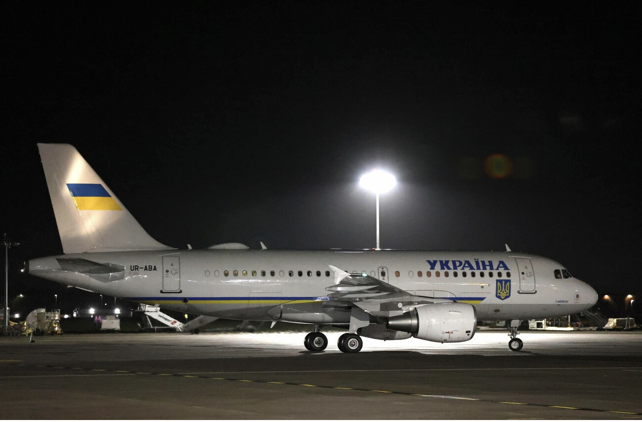 Máy bay chở Tổng thống Ukraine Zelensky. Ảnh: Alamy