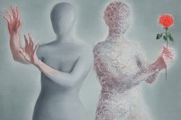 batch_Agnes và cành hoa trước mặt (IV),100x120cm, sơn dầu trên vải, 2025.jpg