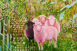 batch_Những con cừu hạnh phúc, 160x120cm, sơn dầu trên vải, 2024.jpg