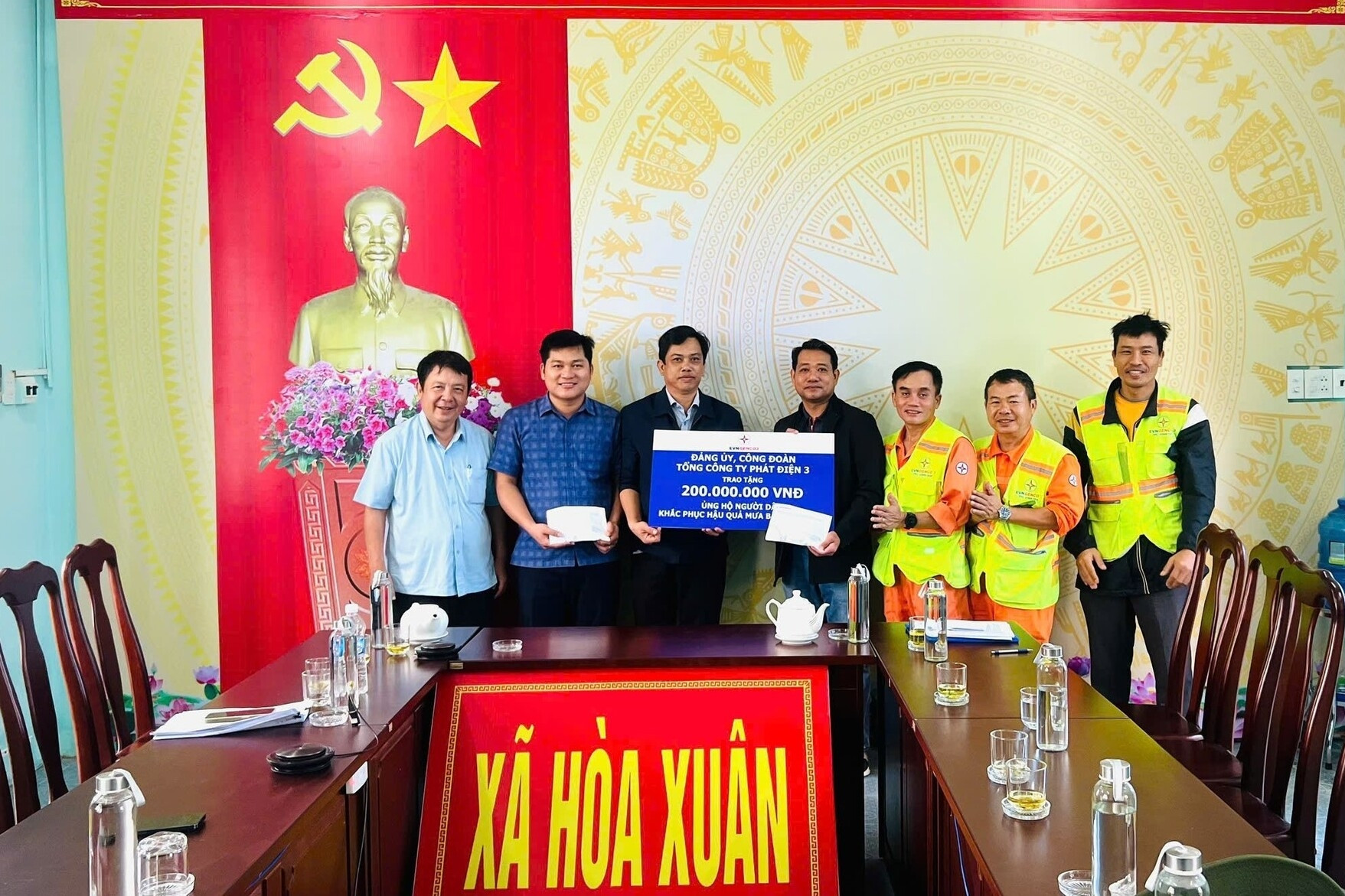 EVNGENCO3 chung tay hỗ trợ vùng bão lũ miền Trung - Tây Nguyên