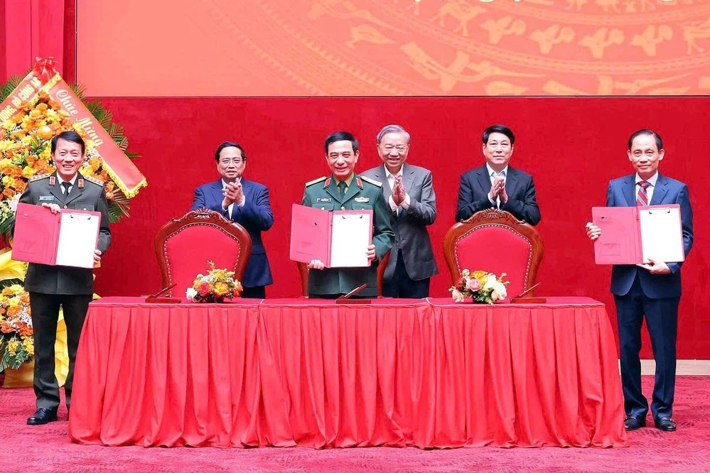 Tổng Bí thư, Chủ tịch nước, Thủ tướng dự lễ ký phối hợp công tác 3 bộ