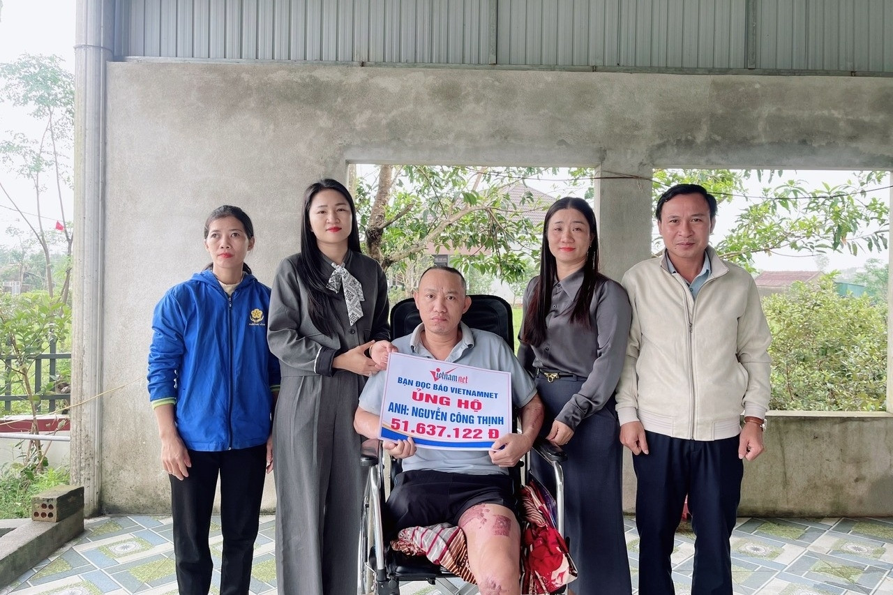 Bạn đọc giúp đỡ người đàn ông bị điện giật cụt chân ở Hà Tĩnh hơn 51 triệu đồng