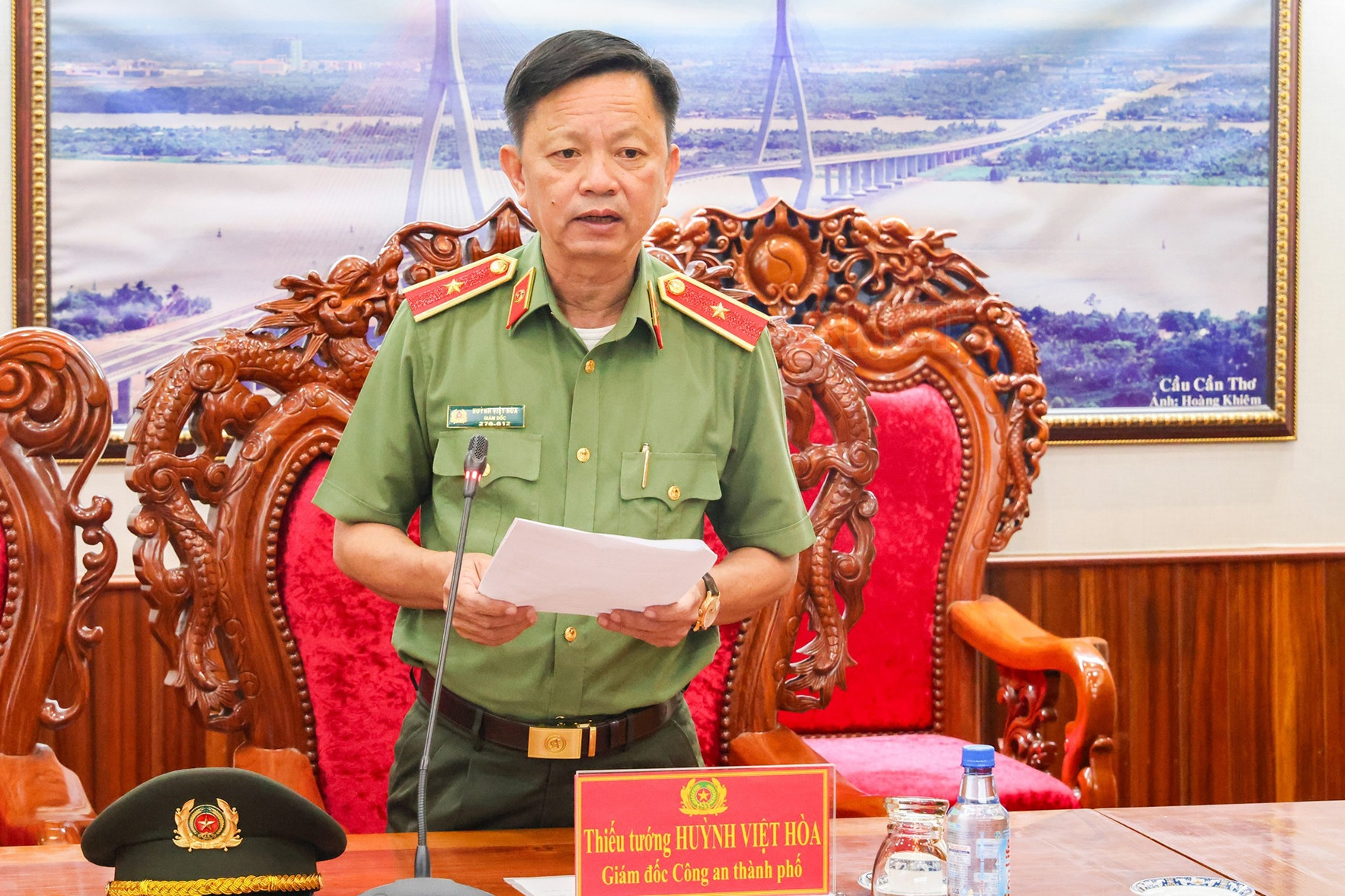 Thiếu tướng Huỳnh Việt Hòa công khai số đường dây nóng tố giác tội phạm