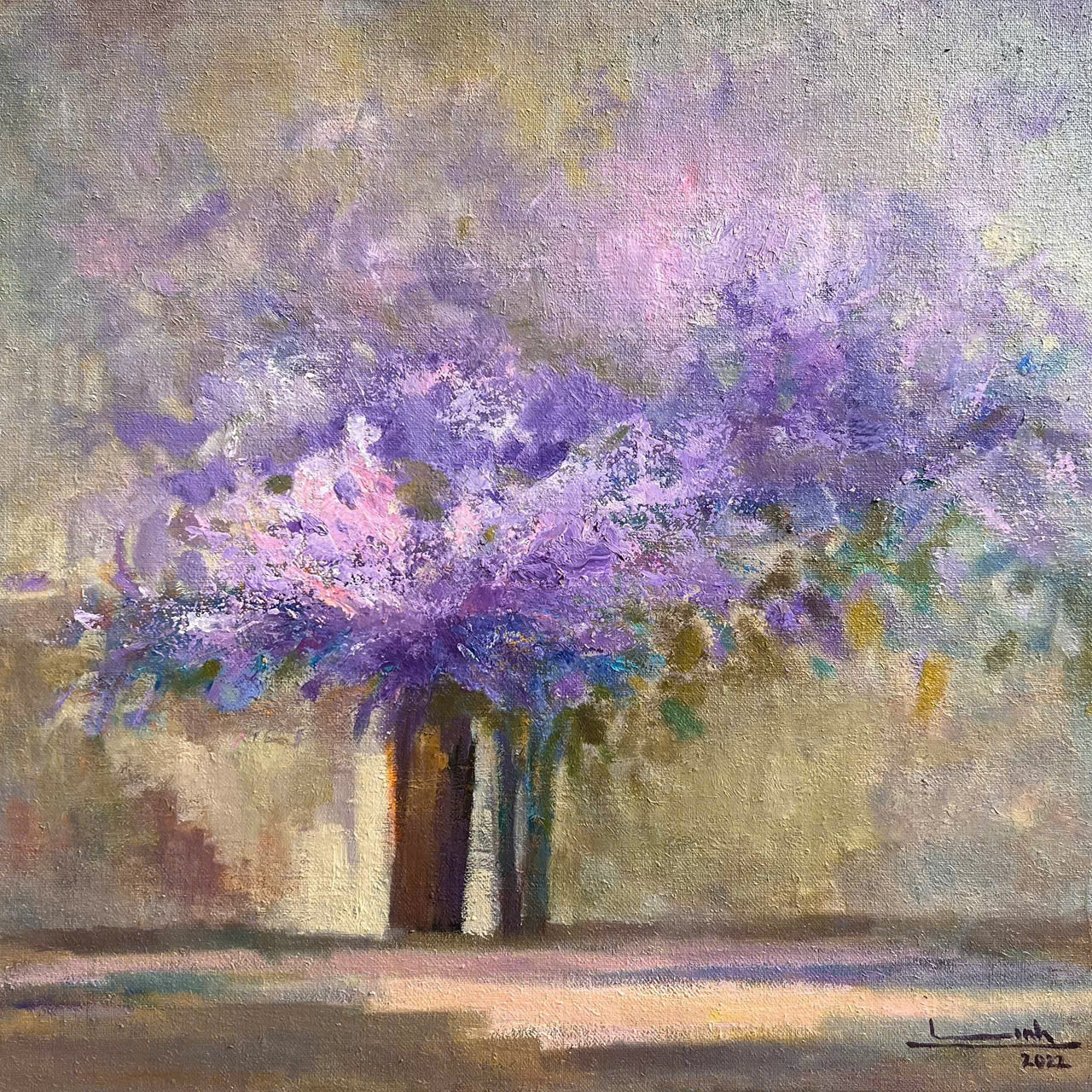 Mùa tháng năm, chất liệu dầu trên canvas, kích thước 80x80.jpg