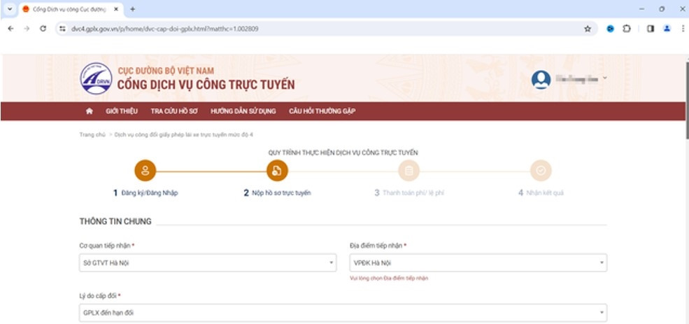 Huong dan doi giay phep lai xe truc tuyen 4.jpg