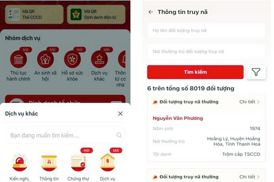 Trà Vinh triển khai tính năng “thông tin truy nã” trên ứng dụng VNeID