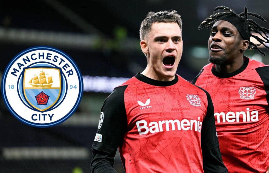 TT Florian Wirtz Jeremie Frimpong with MAn CIty badge 1 2 1.jpg