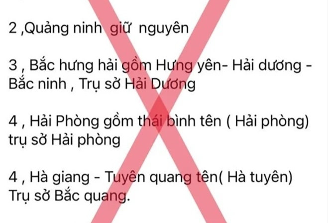 Cảnh báo thông tin sai sự thật việc sáp nhập các tỉnh, thành