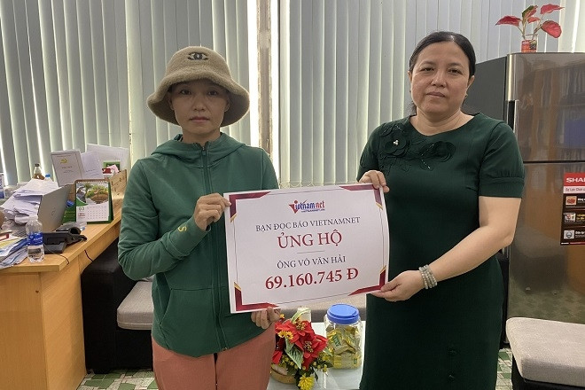 Ông Võ Văn Hải bị uốn ván được ủng hộ gần 70 triệu đồng
