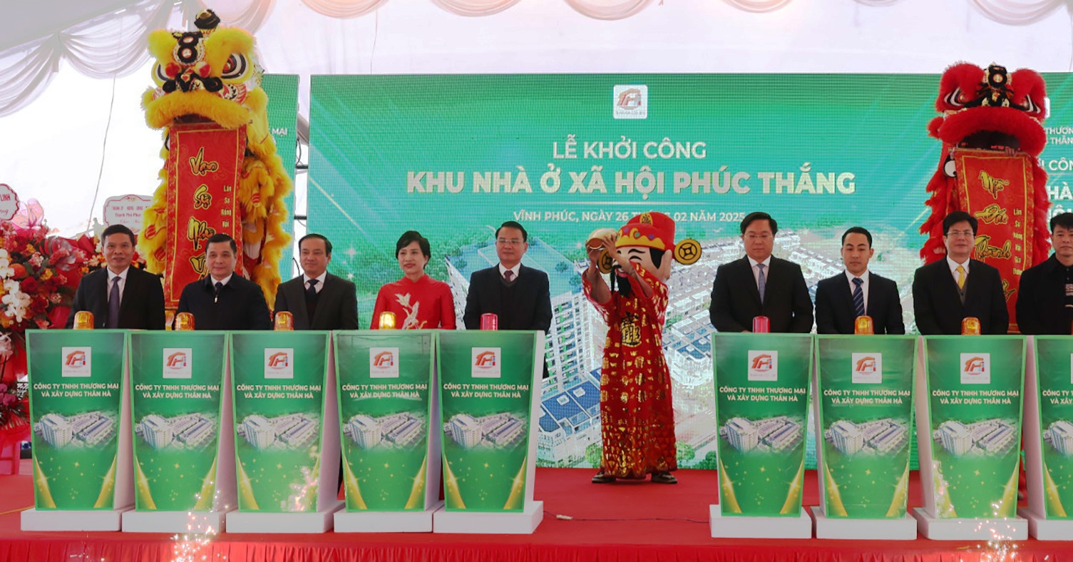 Vĩnh Phúc khởi công dự án nhà ở xã hội ở TP Phúc Yên