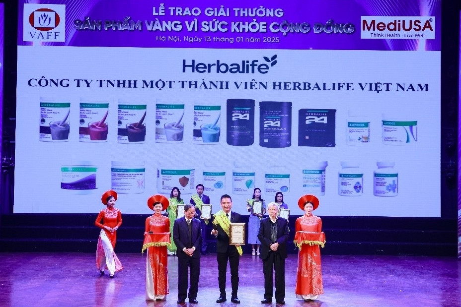 Herbalife Việt Nam - 10 lần liên tiếp đạt ‘Sản phẩm vàng vì sức khỏe cộng đồng’