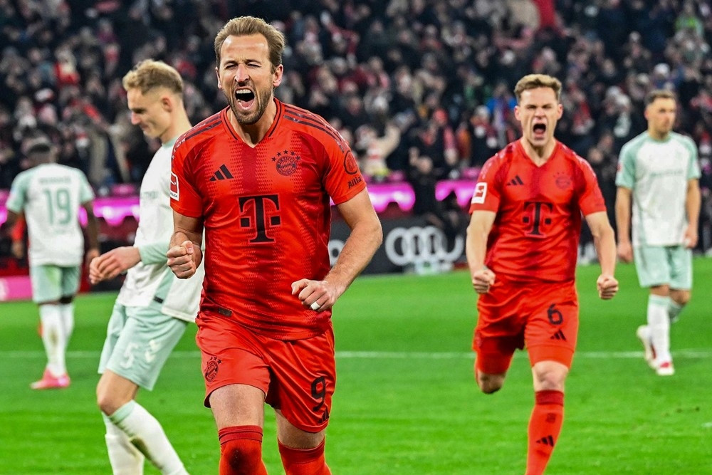 Harry Kane ghi cú đúp, Bayern Munich cho Leverkusen 'hít bụi'