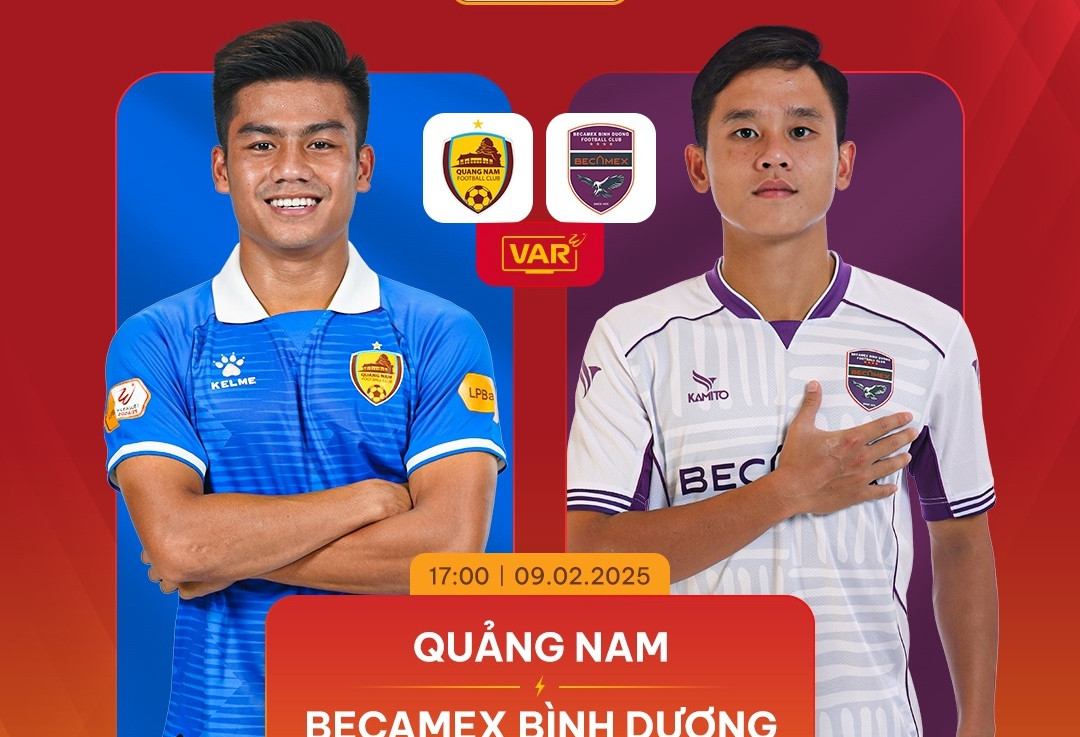Trực tiếp bóng đá Quảng Nam 0-0 Bình Dương: Thế Tài bỏ lỡ khó tin