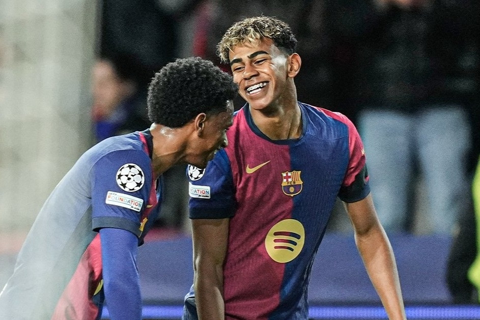 Lamine Yamal sáng chói cùng Barca, lập kỷ lục Champions League