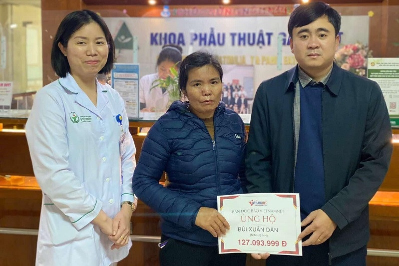 Em Bùi Xuân Dân được ủng hộ hơn 127 triệu đồng