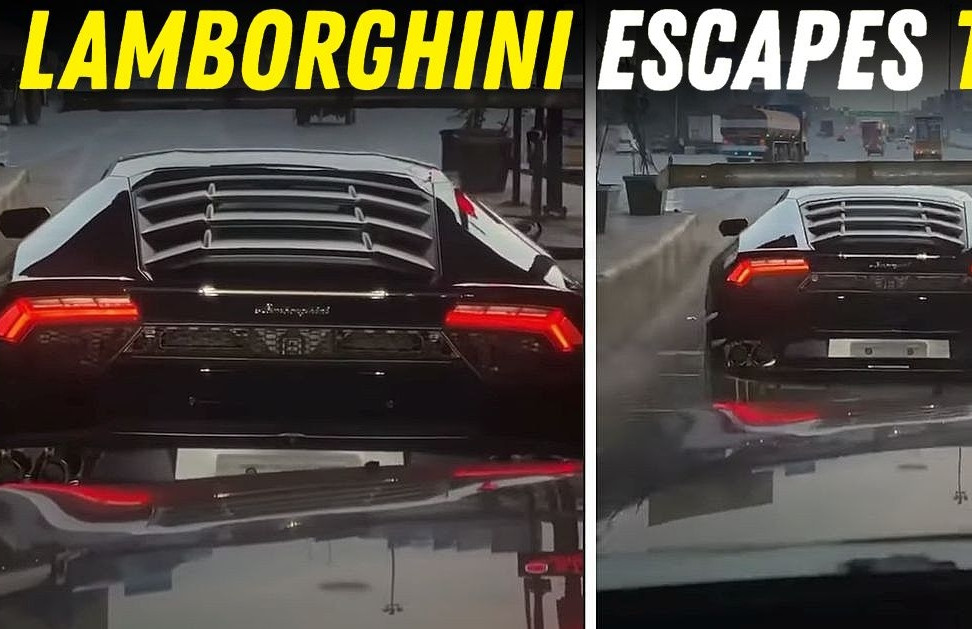 Tài xế Lamborghini Huracan lách barrier trốn phí, cộng đồng mạng tranh cãi dữ dội