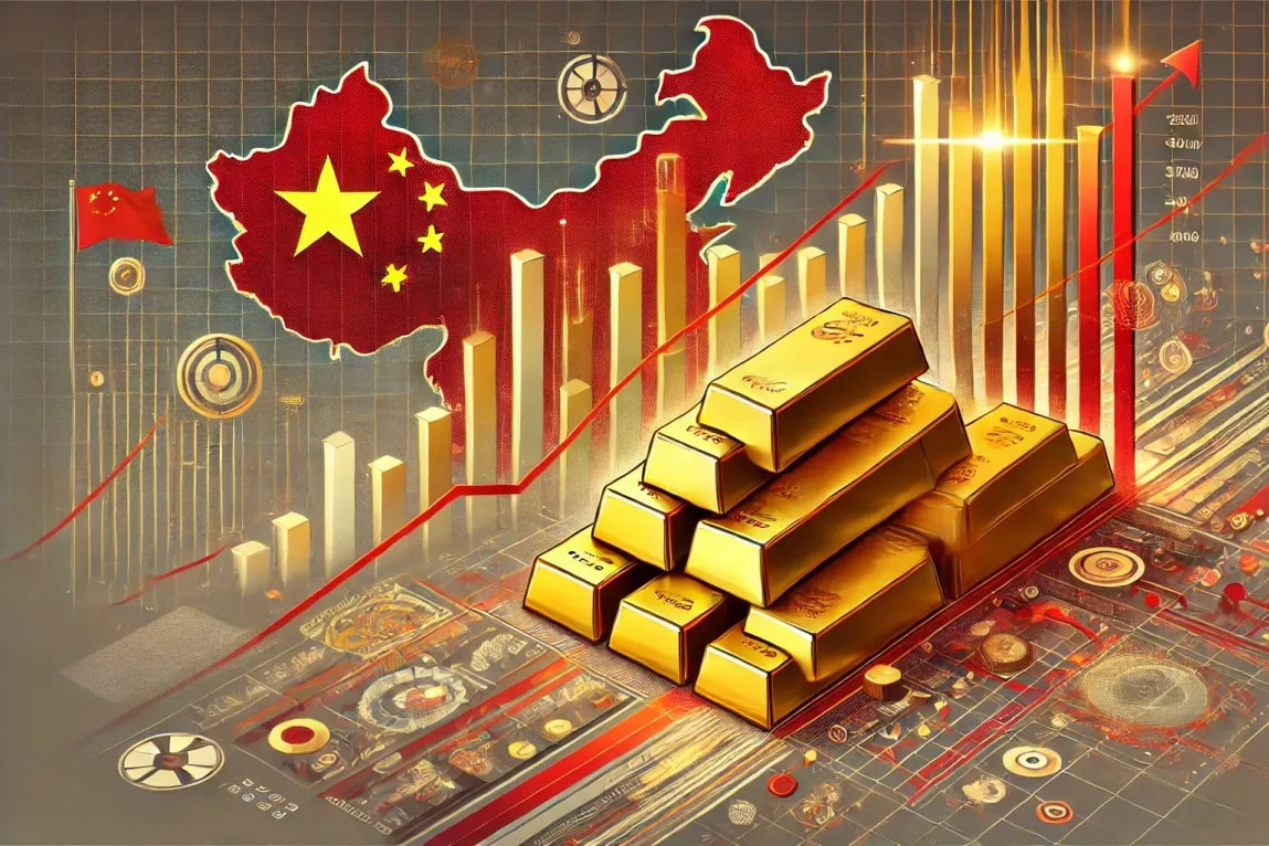 Tiền đổ kỷ lục vào vàng tại Trung Quốc, giá vàng vọt lên trên 3.000 USD/ounce