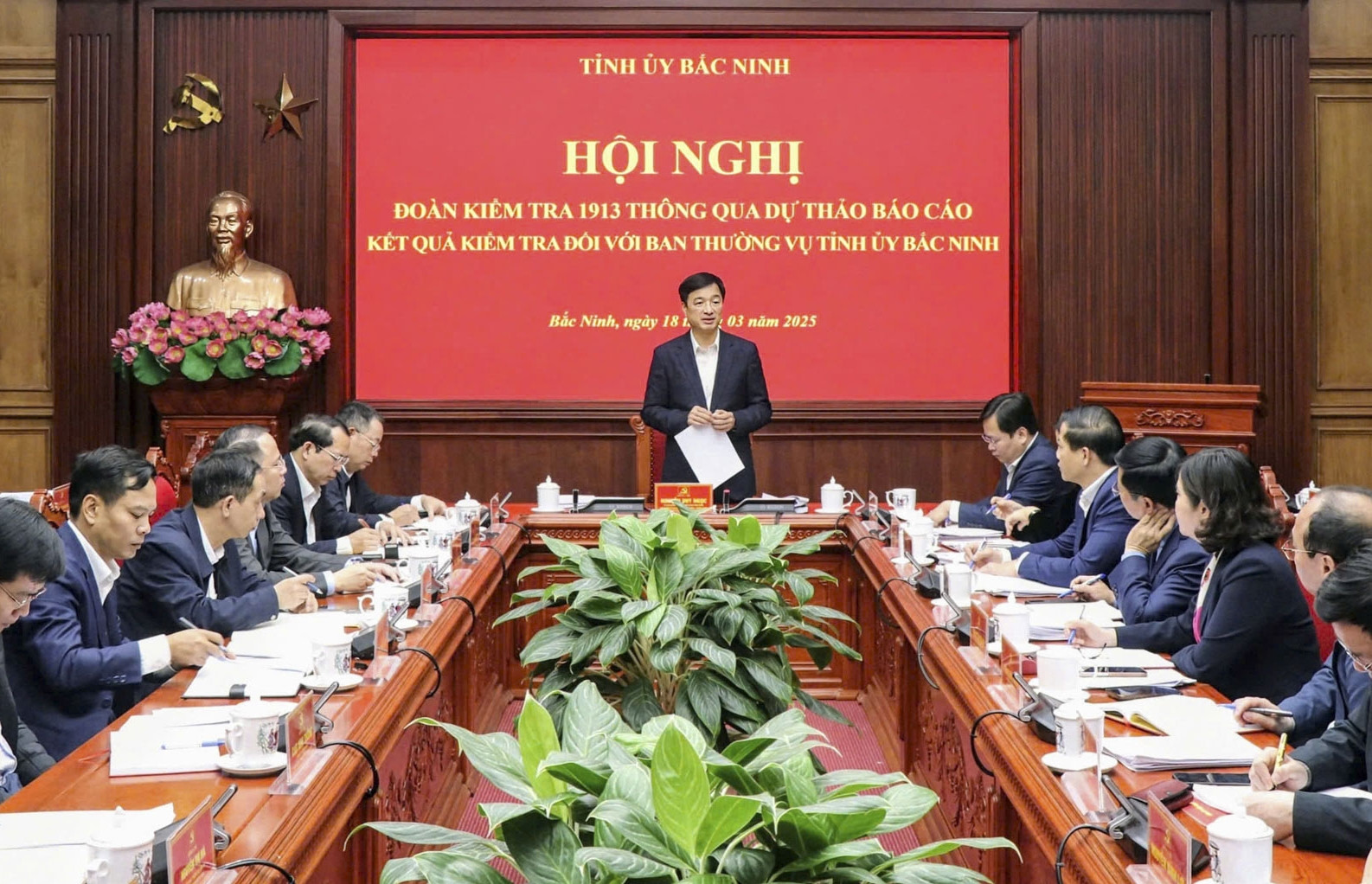 Đoàn Kiểm tra của Bộ Chính trị làm việc với Ban Thường vụ Tỉnh ủy Bắc Ninh