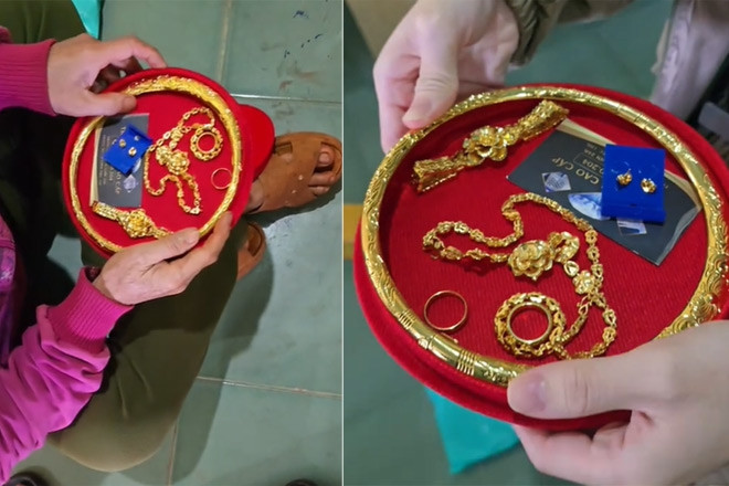 Phía sau clip chú rể mua vàng giả để trao cho cô dâu trong ngày cưới