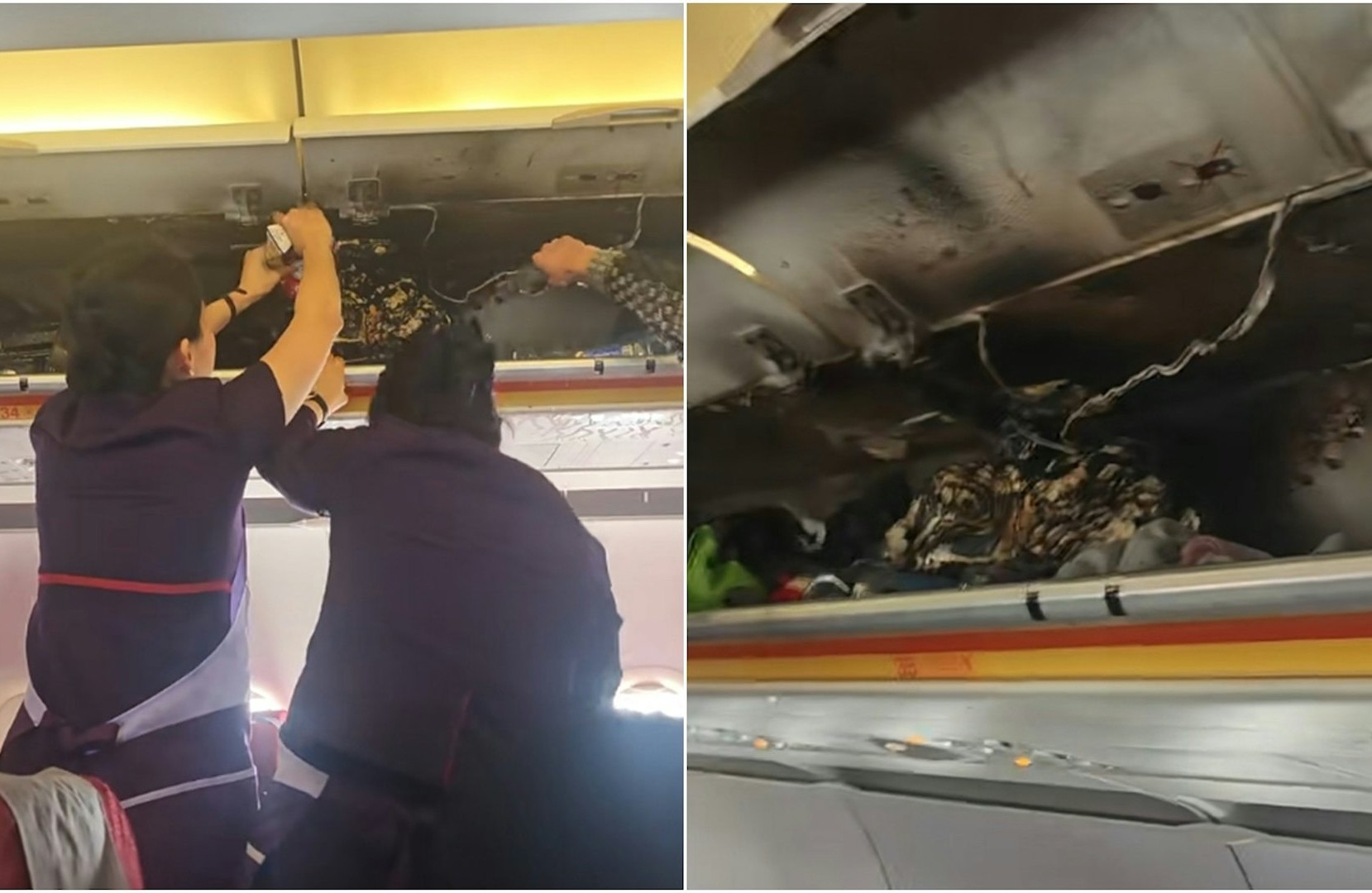 Sạc dự phòng bất ngờ phát nổ, máy bay hạ cánh khẩn cấp