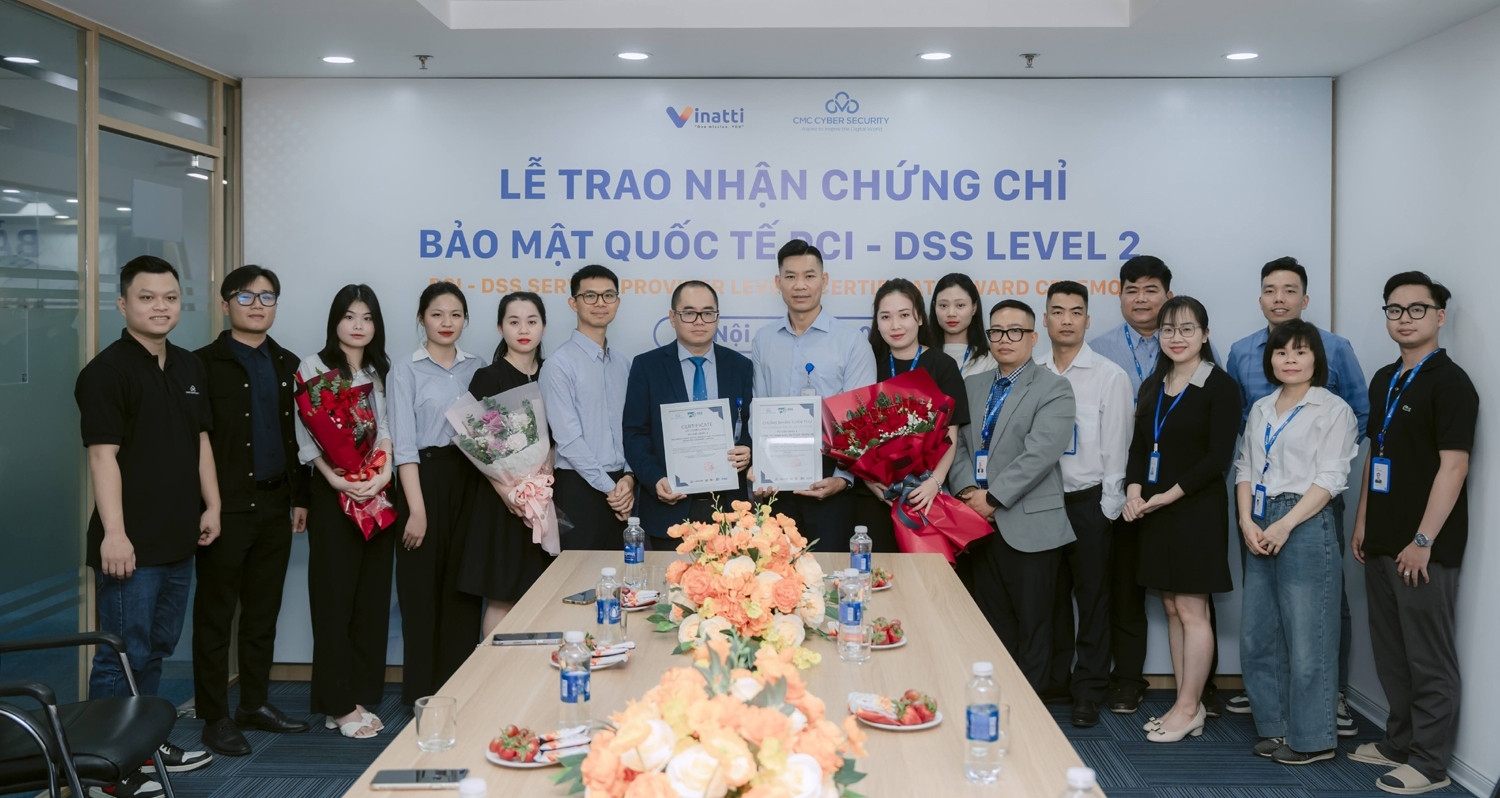 Vinatti đạt chứng nhận bảo mật quốc tế PCI DSS Level 2
