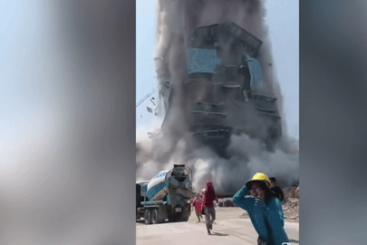 Khoảnh khắc cao ốc, nhà cửa đổ sập vì động đất 7,7 độ richter ở Myanmar