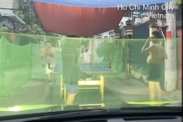 Lạ lùng nhóm người chặn con hẻm quây lưới đánh bóng bàn ở TPHCM