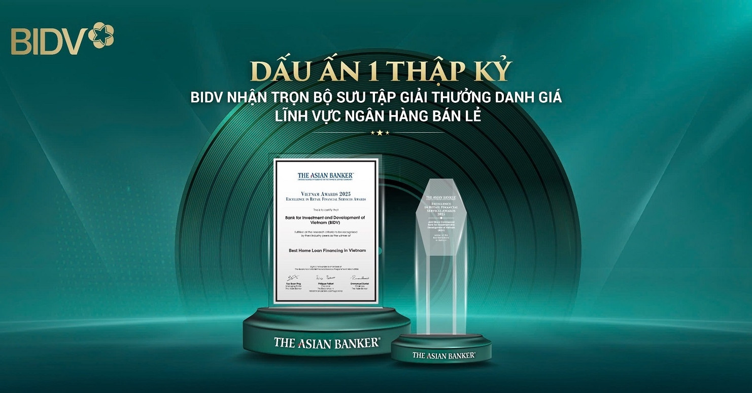 BIDV nhận cú đúp giải thưởng danh giá từ The Asian Banker