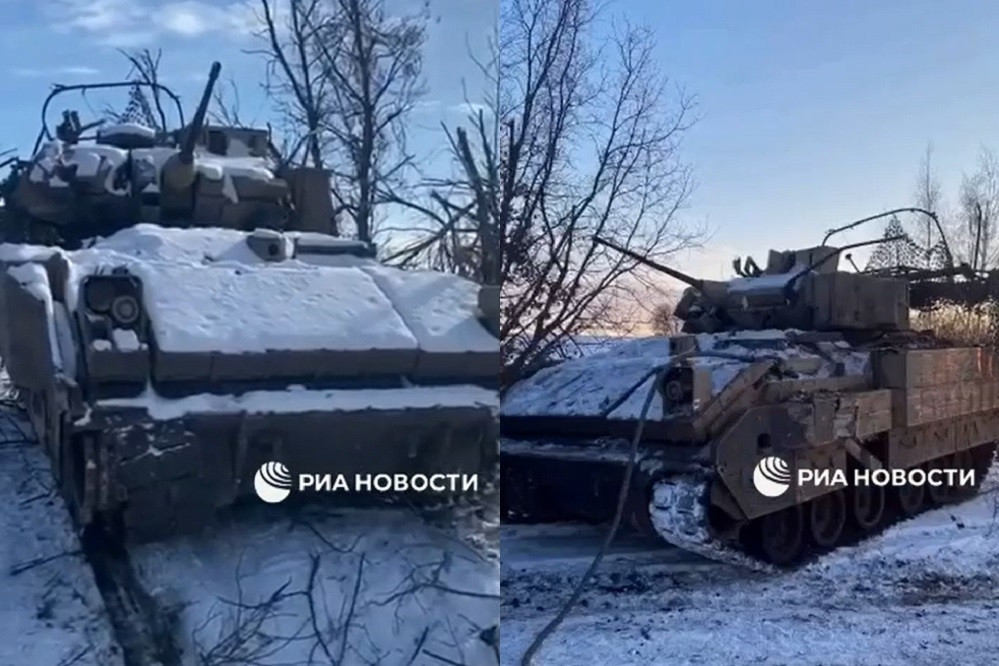 Nga công bố video thu giữ xe chiến đấu Bradley của Ukraine ở tỉnh Kursk