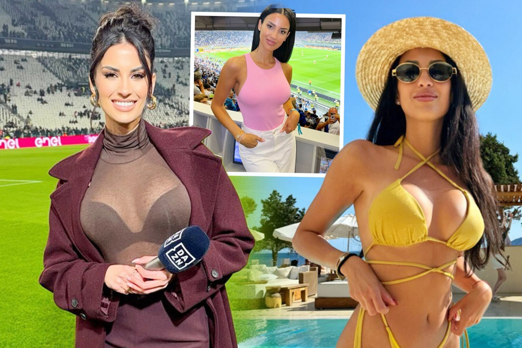 Nữ dẫn chương trình xinh đẹp khuấy động sân bóng Italia