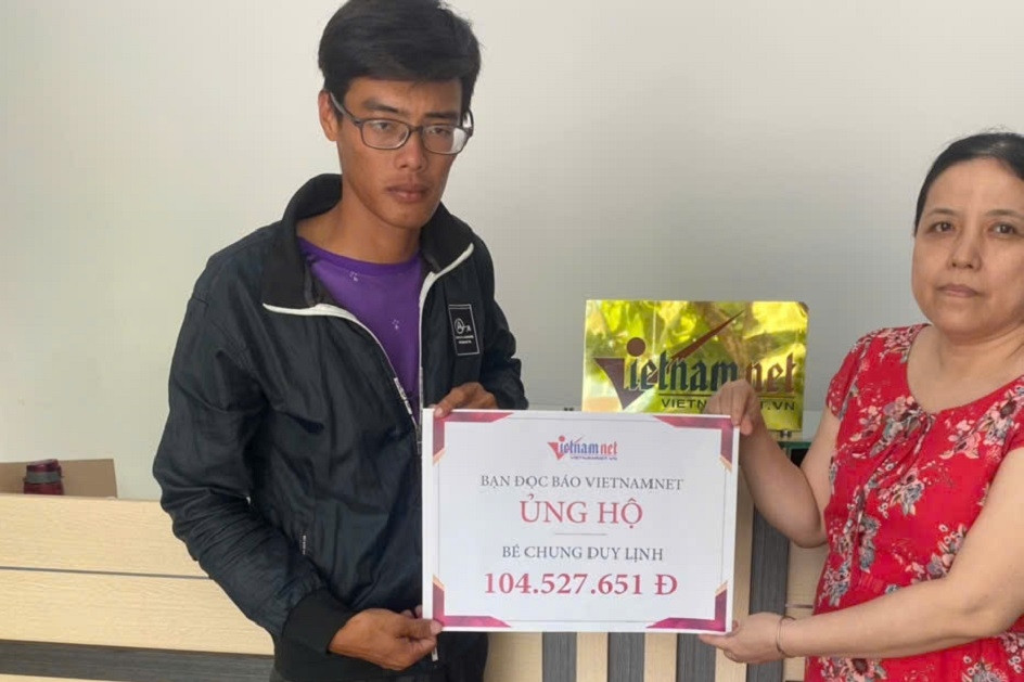 Bạn đọc ủng hộ bé Chung Duy Lịnh hơn 104 triệu đồng