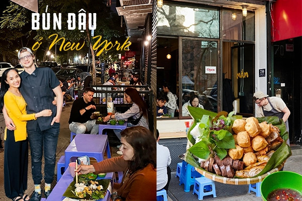 Cặp đôi mang bún đậu mắm tôm sang New York, khách đông kín, báo Mỹ khen nức nở