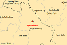 Kon Tum xảy ra 3 trận động đất liên tiếp