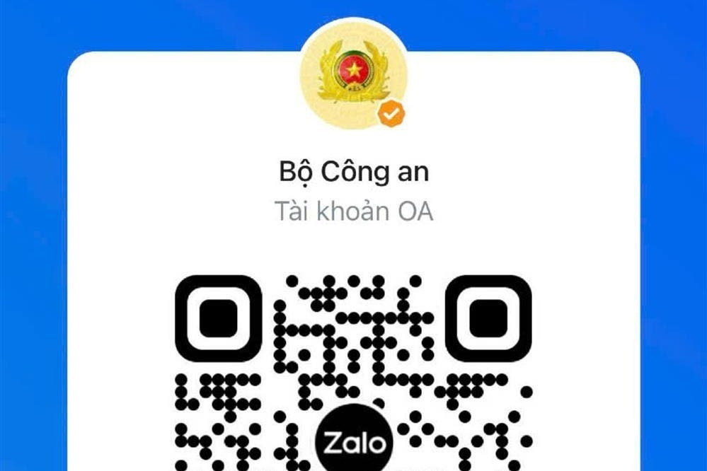 Trang thông tin Bộ Công an hoạt động trên nền tảng mạng xã hội Zalo OA