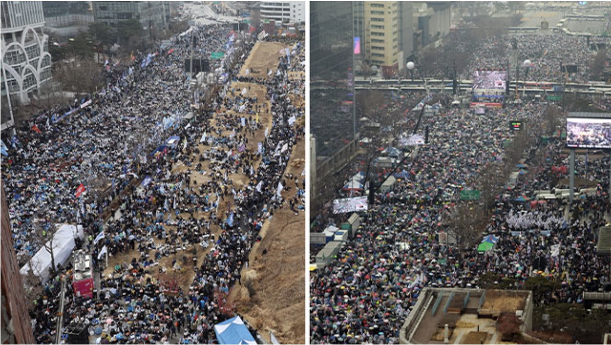 Biểu tình - Ảnh Yonhap