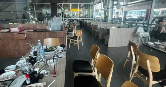 Thực khách bỏ chạy vì động đất, nhà hàng thiệt hại vì không ai quay lại trả tiền