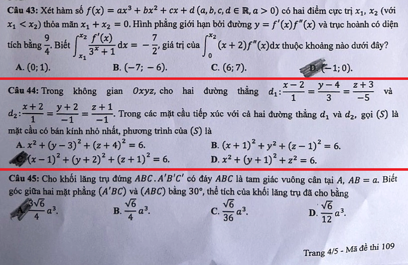 Câu hỏi ở đề thi tốt nghiệp gây khó cho giáo sư Toán có nội dung ra sao?