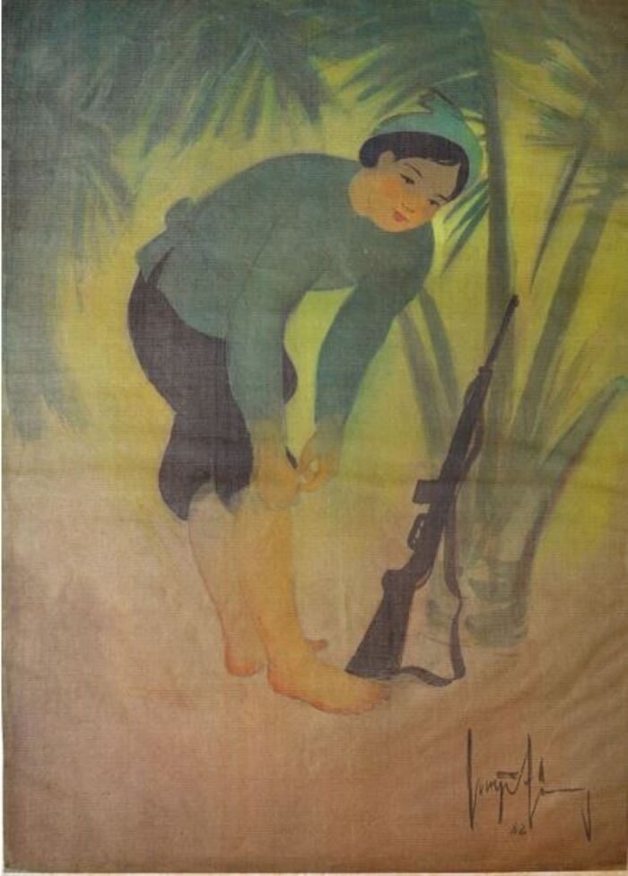 Nữ du kích Củ Chi. Lụa. 1982.jpg