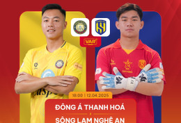 Trực tiếp bóng đá Thanh Hóa 0-1 SLNA: Khắc Ngọc ghi siêu phẩm